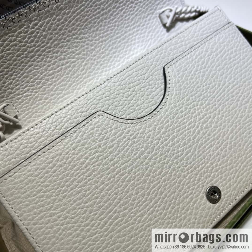 GUCCI GG Marmont series mini chain strap handbag 497985 meters white two-color