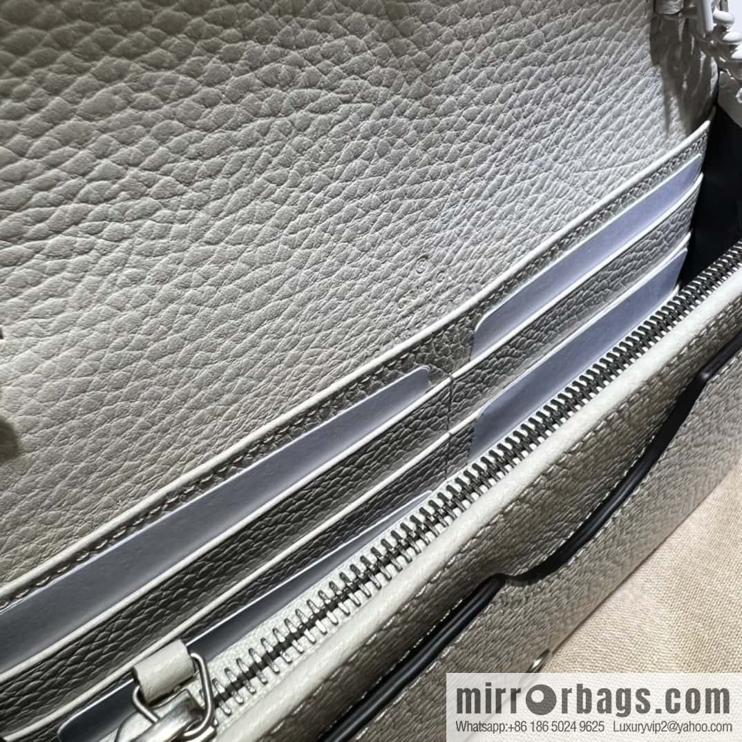 GUCCI GG Marmont series mini chain strap handbag 497985 meters white two-color