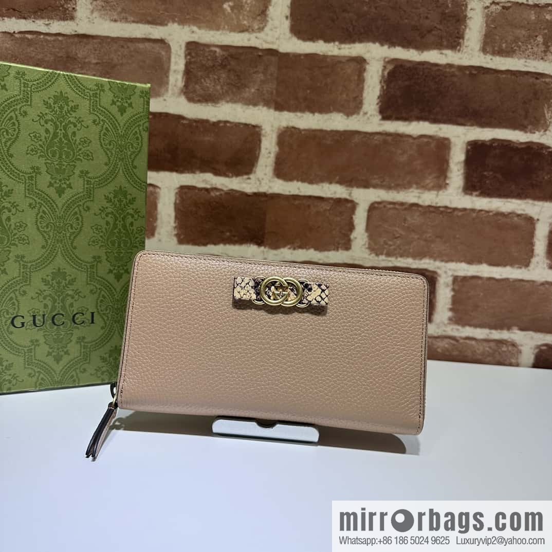 GUCCI Gucci 23 autumn and winter, women's wallet 750458 rose beige