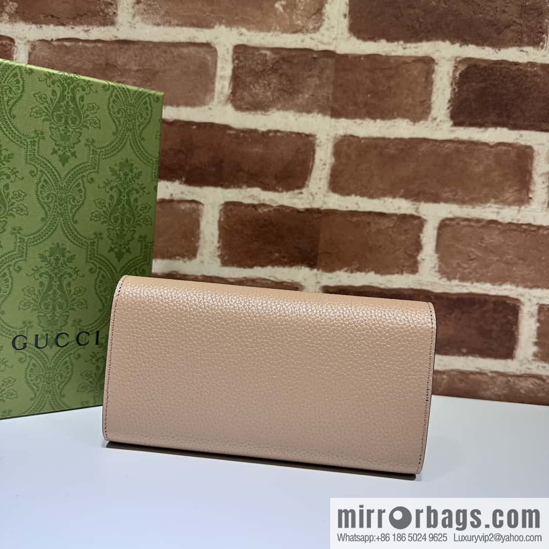 GUCCI Gucci 23 autumn and winter, women's wallet 750461 rose beige