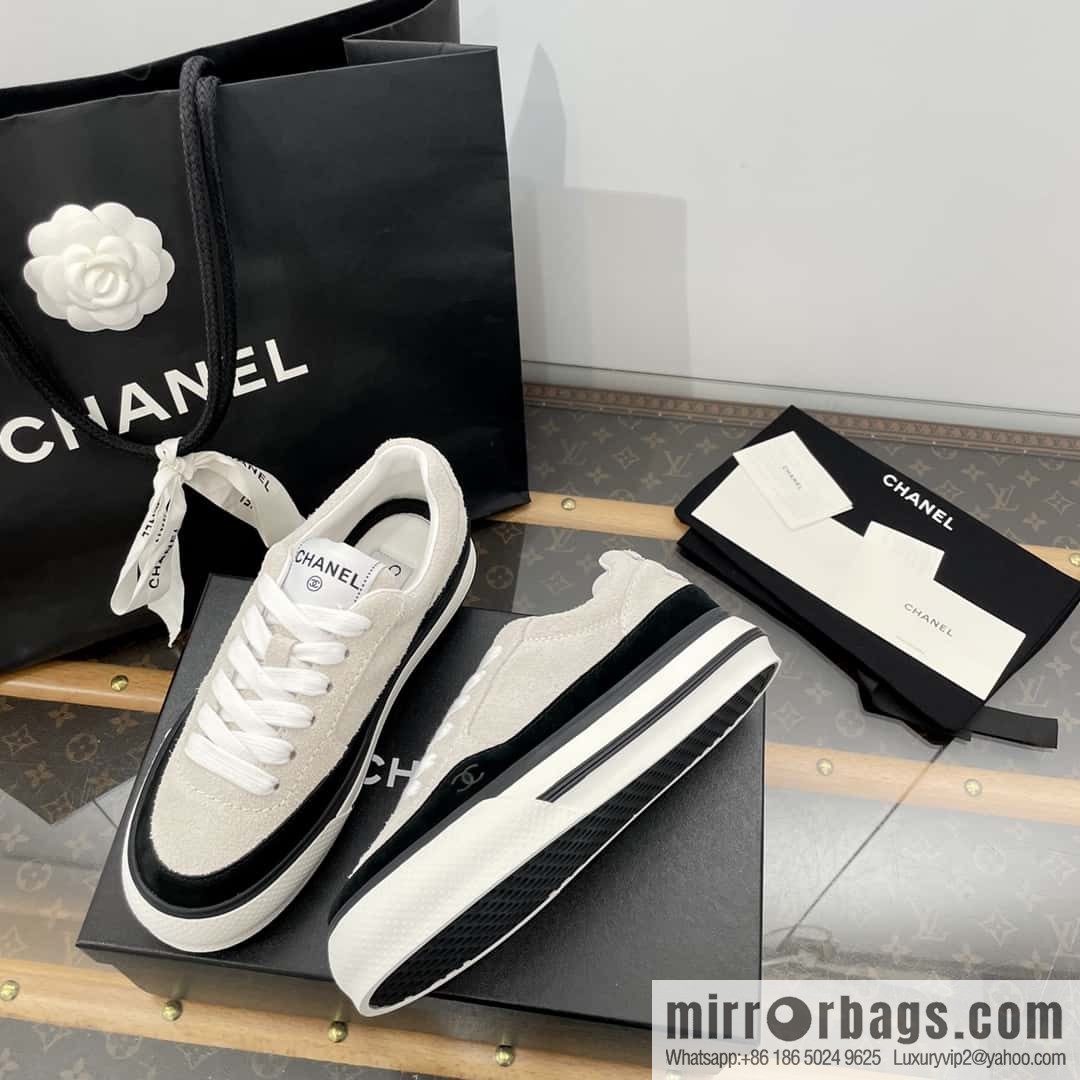 CHANEL Xiaoxiang Thick-soled heightening casual sports board shoes