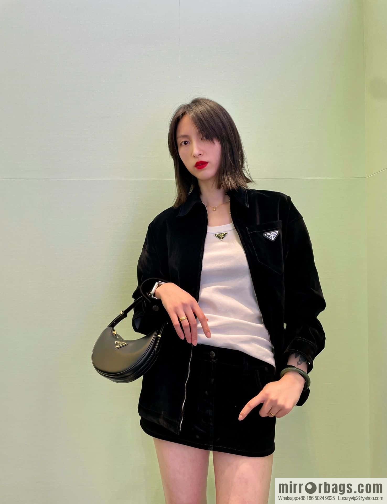 Prada Moon handbag 1BC199 black