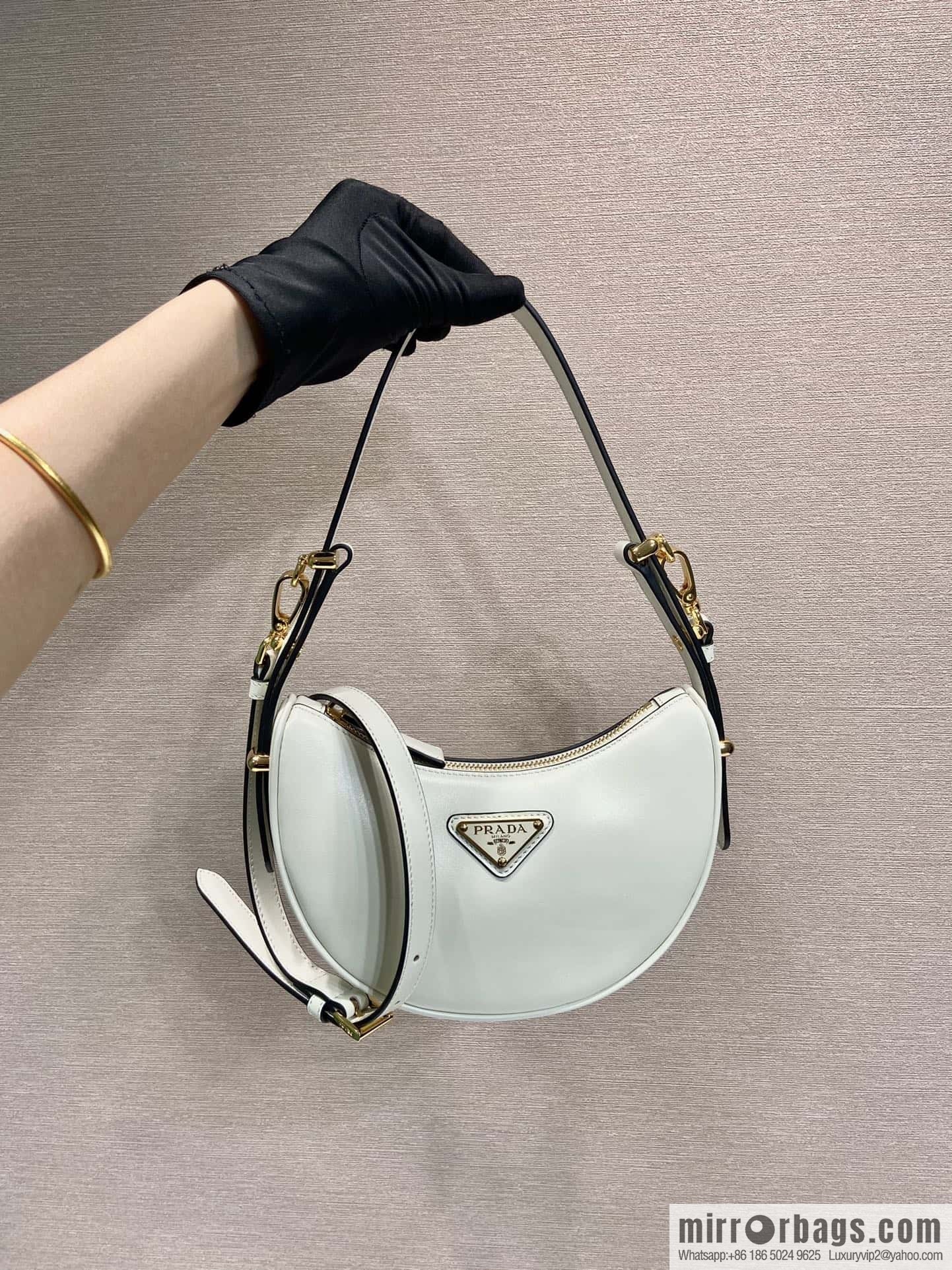Prada Moon handbag 1BC199 white