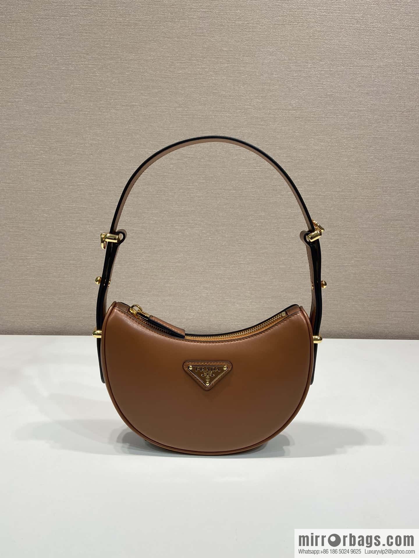 PRADA Moon handbag 1BC199 caramel color