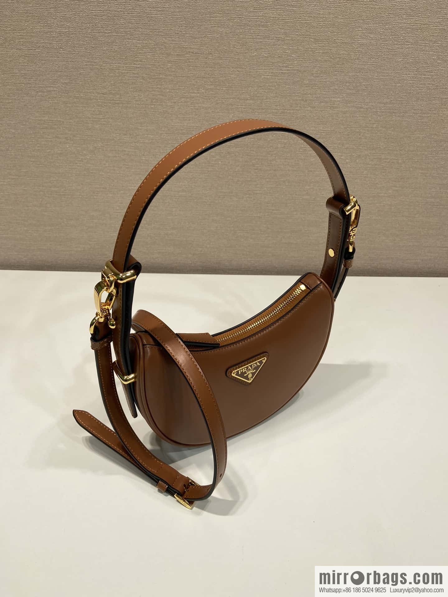 PRADA Moon handbag 1BC199 caramel color