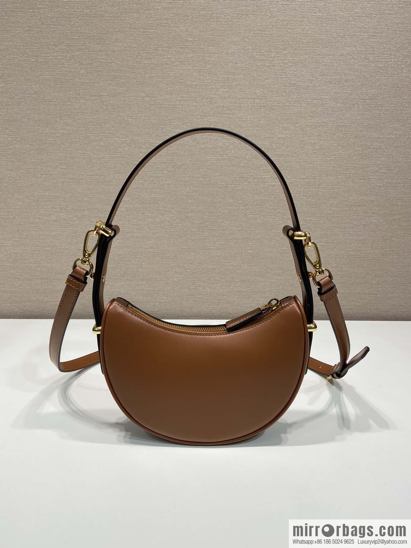 PRADA Moon handbag 1BC199 caramel color