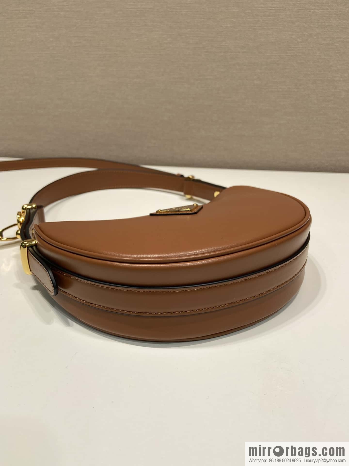 PRADA Moon handbag 1BC199 caramel color