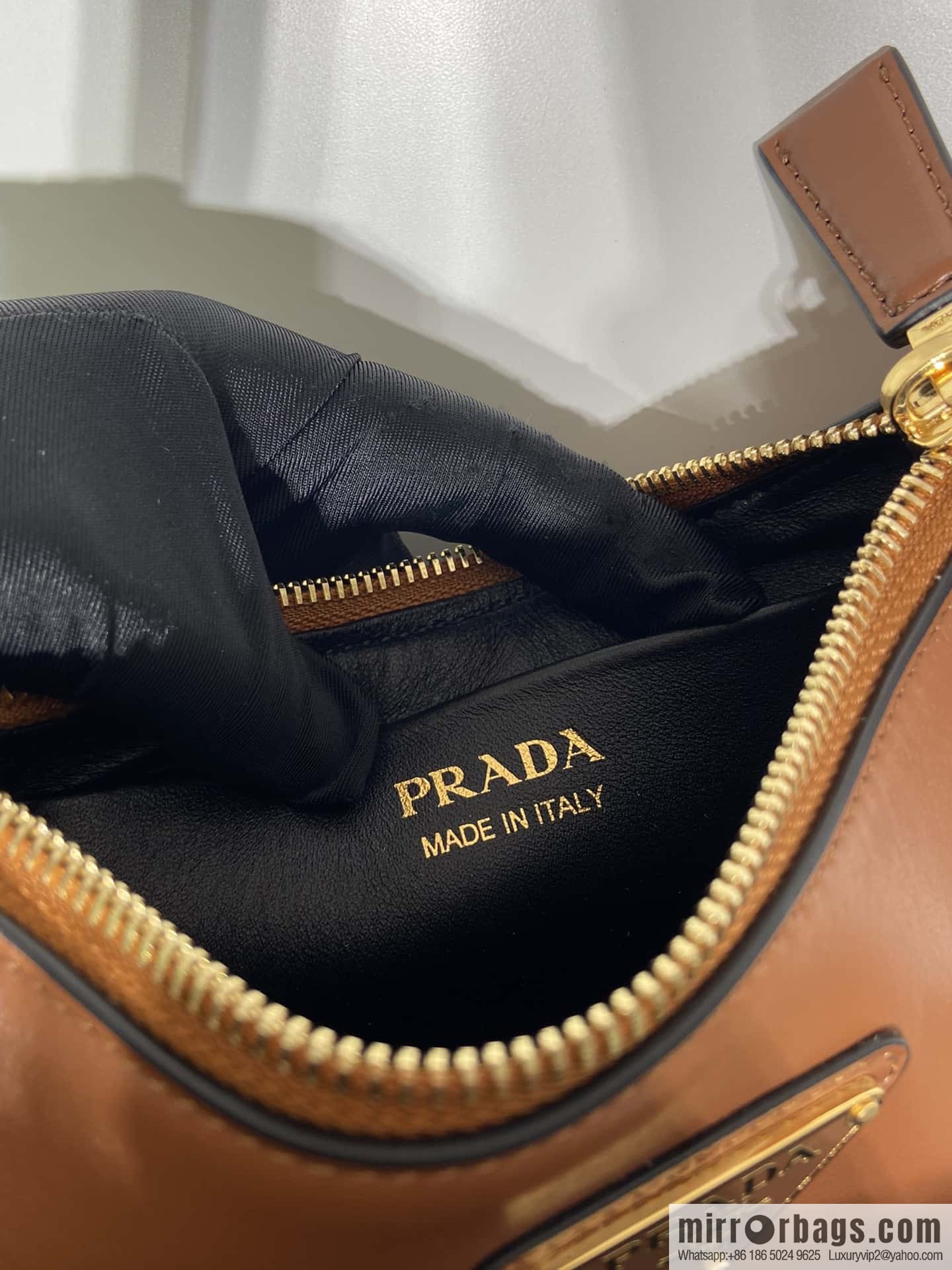 PRADA Moon handbag 1BC199 caramel color