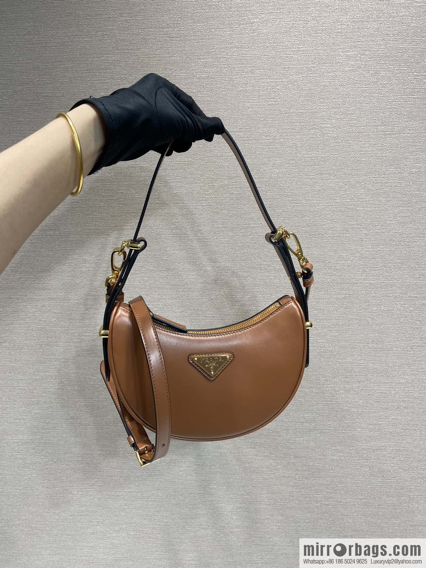 PRADA Moon handbag 1BC199 caramel color