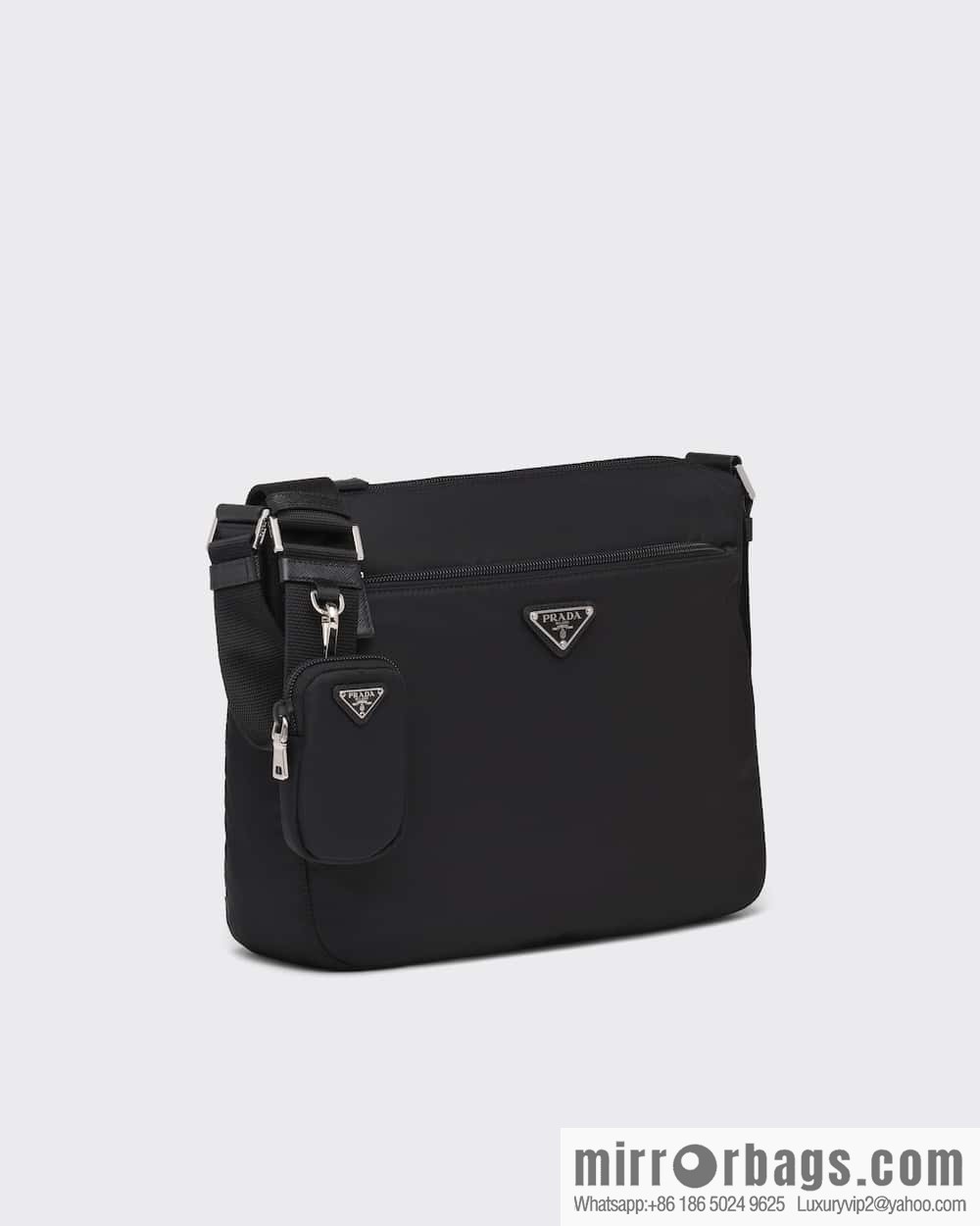 PRADA imported fabric shoulder bag 1BC421