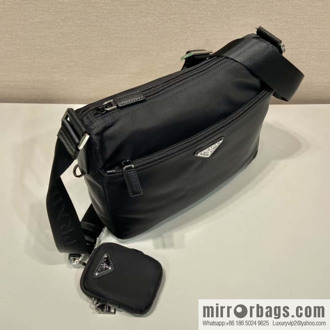 PRADA imported fabric shoulder bag 1BC421