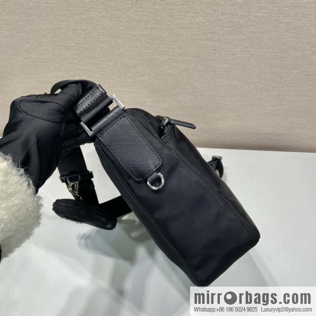 PRADA imported fabric shoulder bag 1BC421