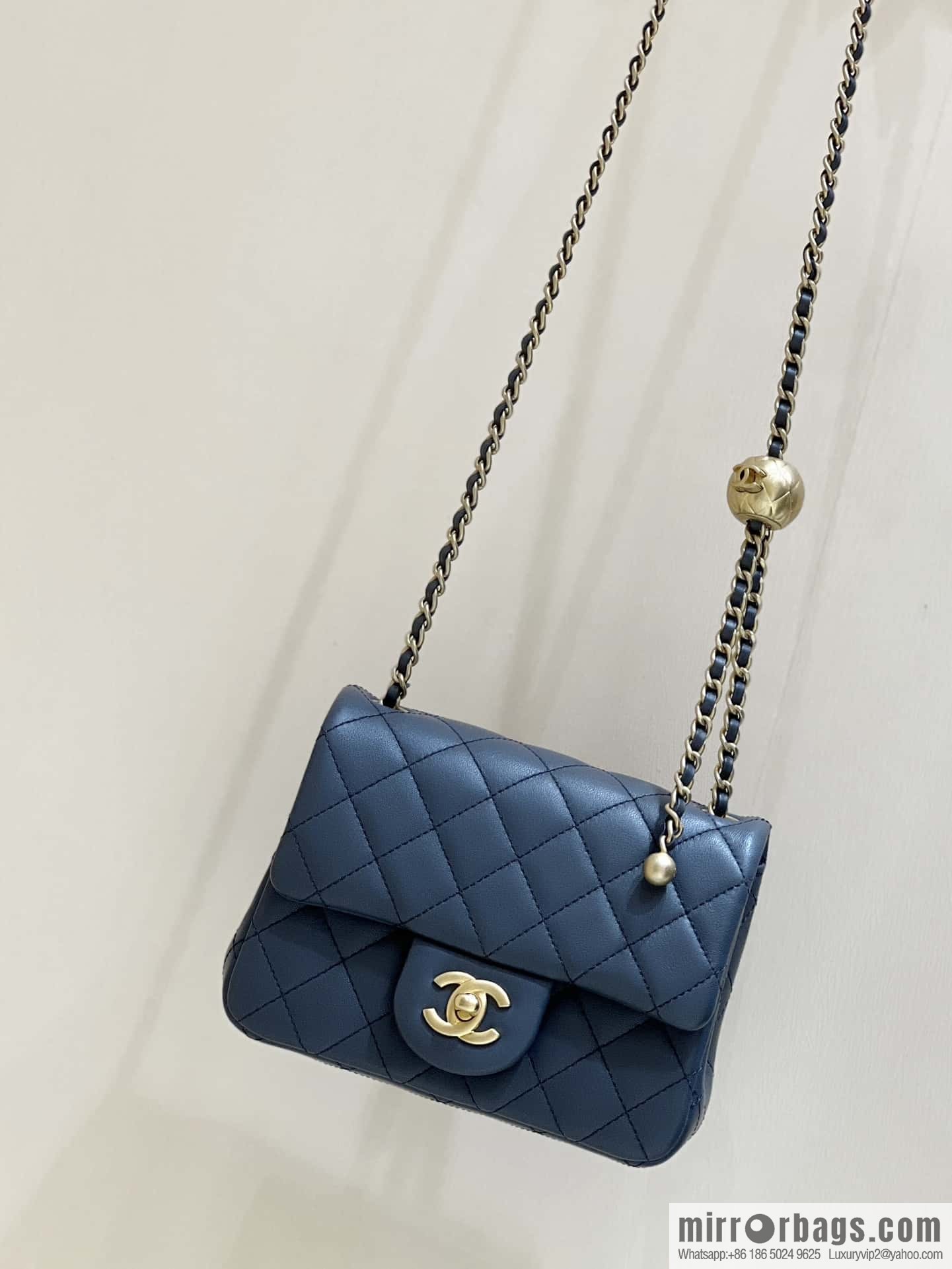 CHANEL 23K new color, pure original small gold ball, classic cf mini AS1786