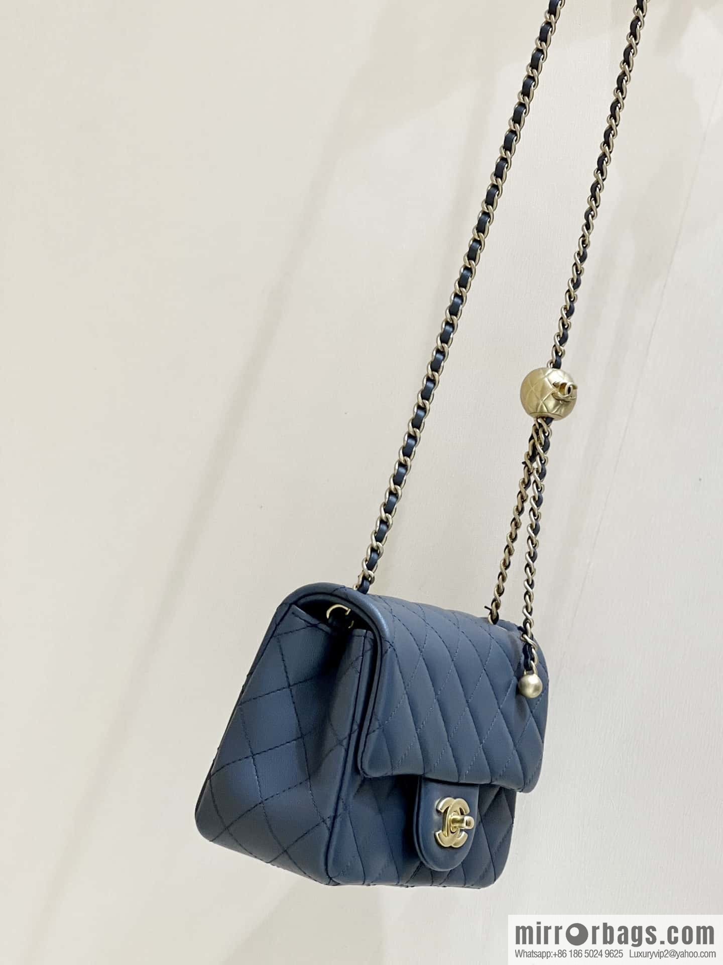 CHANEL 23K new color, pure original small gold ball, classic cf mini AS1786