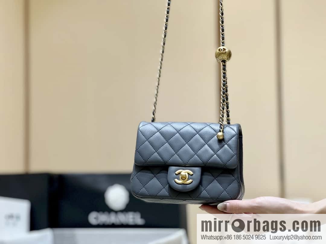 CHANEL 23K new color, pure original small gold ball, classic cf mini AS1786