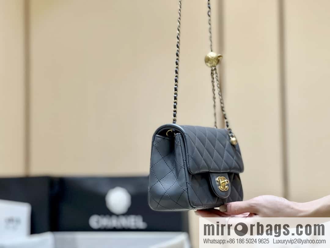 CHANEL 23K new color, pure original small gold ball, classic cf mini AS1786