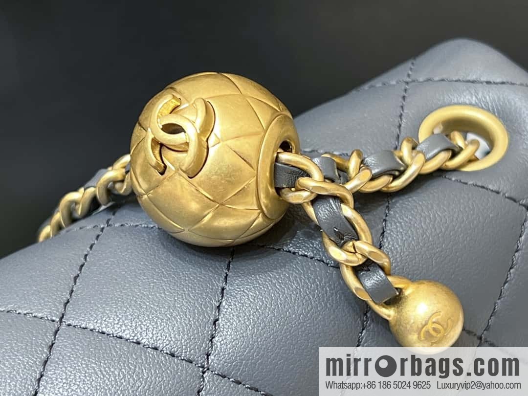 CHANEL 23K new color, pure original small gold ball, classic cf mini AS1786