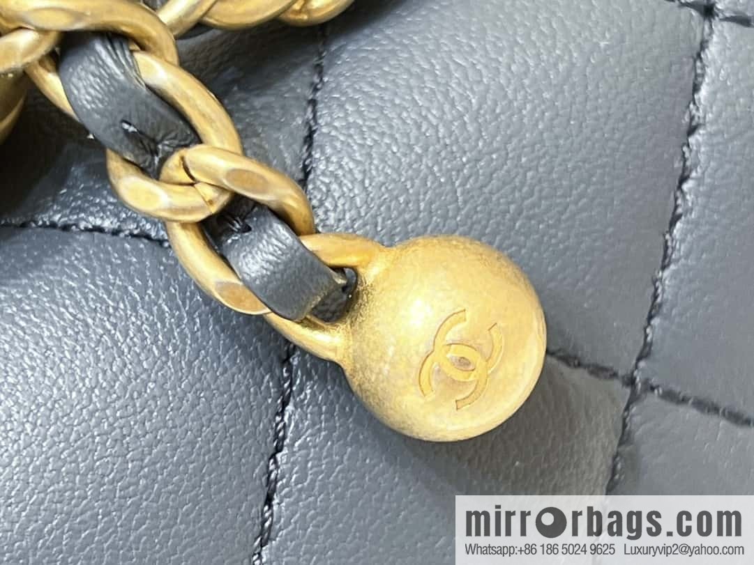 CHANEL 23K new color, pure original small gold ball, classic cf mini AS1786