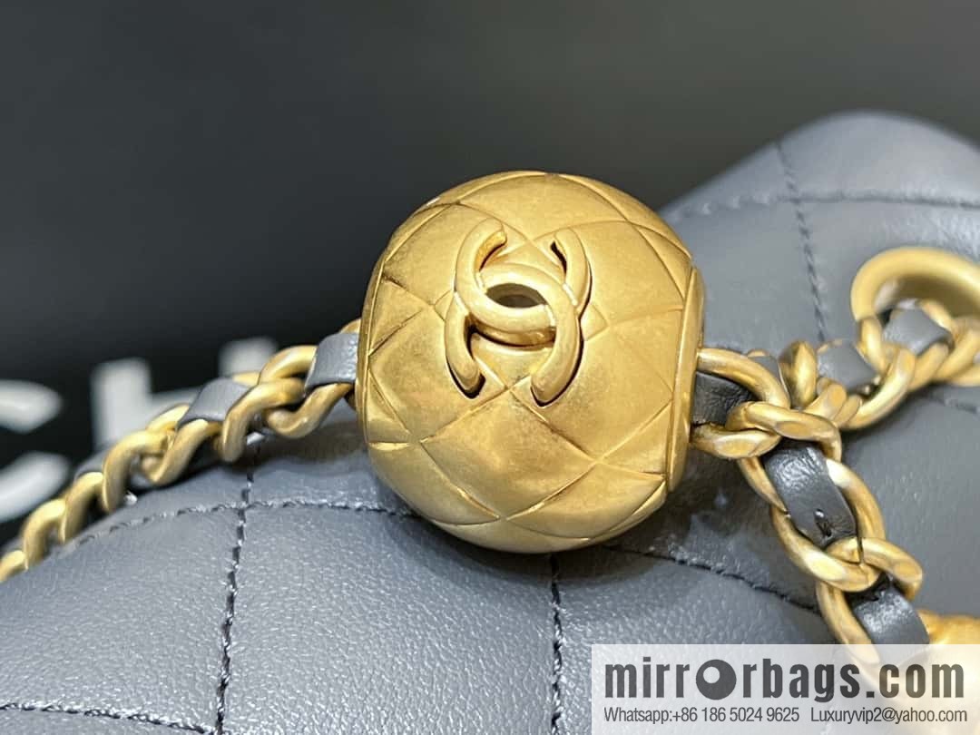 CHANEL 23K new color, pure original small gold ball, classic cf mini AS1786