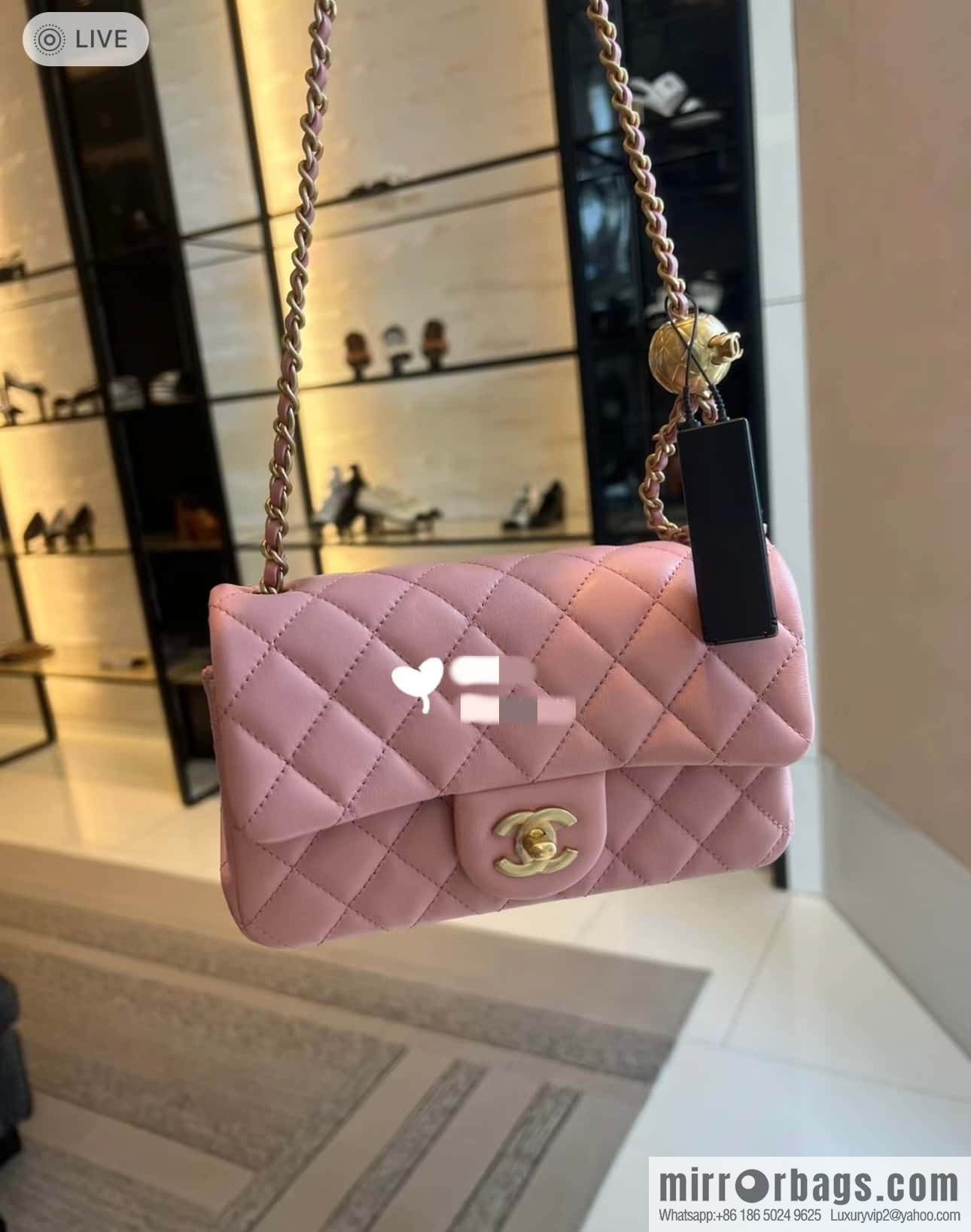 CHANEL 23K new color, pure original small gold ball, large mini20cm AS1787