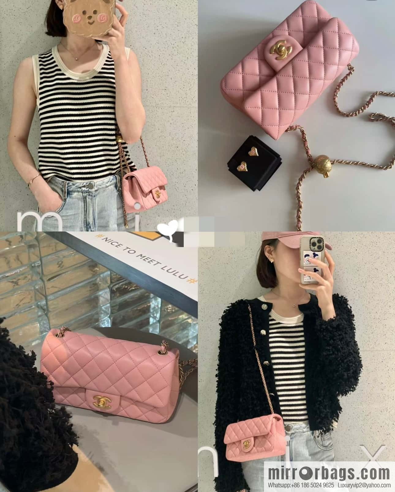 CHANEL 23K new color, pure original small gold ball, large mini20cm AS1787