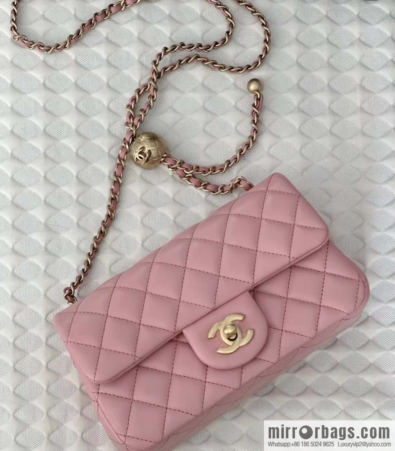 CHANEL 23K new color, pure original small gold ball, large mini20cm AS1787