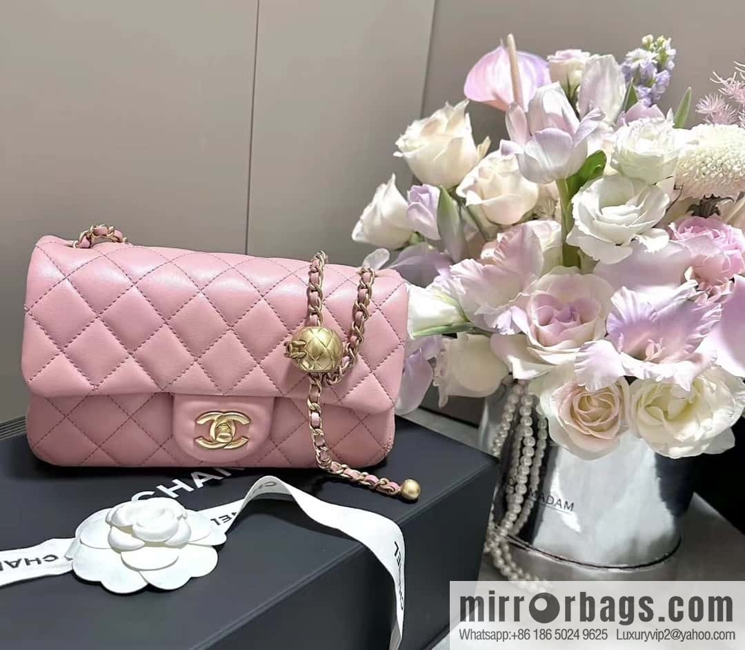 CHANEL 23K new color, pure original small gold ball, large mini20cm AS1787