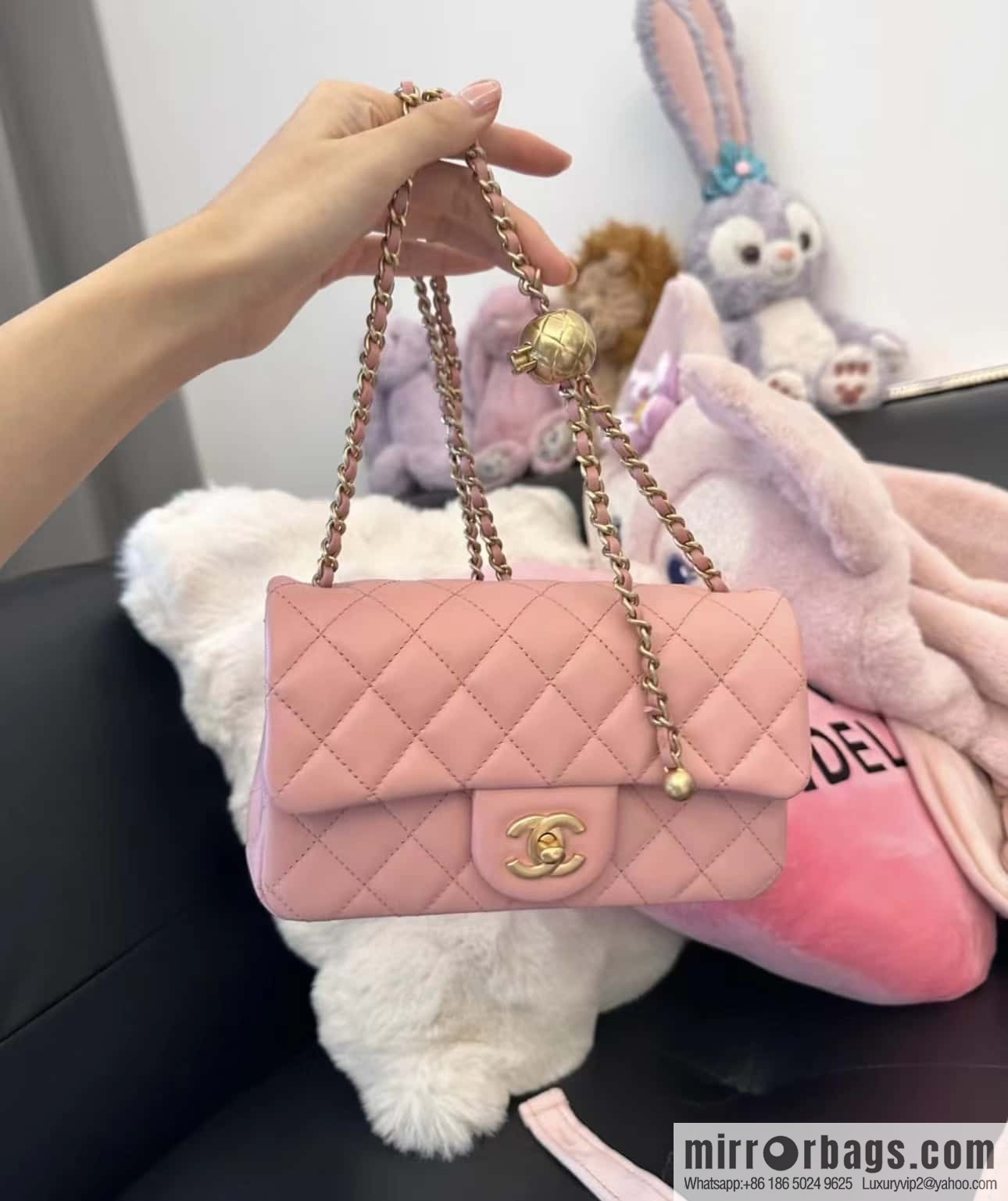 CHANEL 23K new color, pure original small gold ball, large mini20cm AS1787
