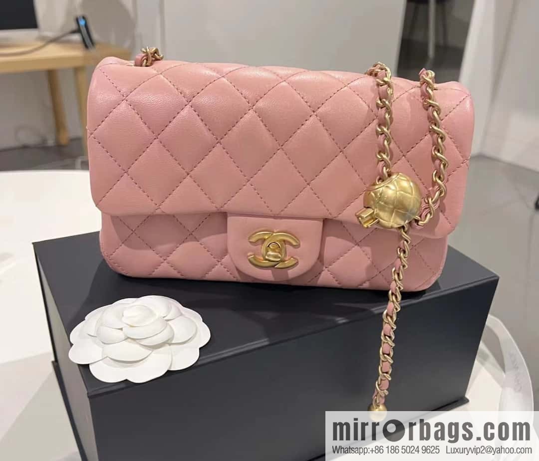 CHANEL 23K new color, pure original small gold ball, large mini20cm AS1787