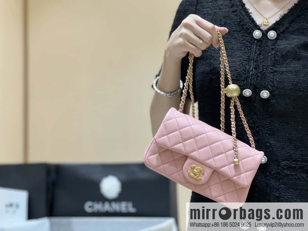 CHANEL 23K new color, pure original small gold ball, large mini20cm AS1787