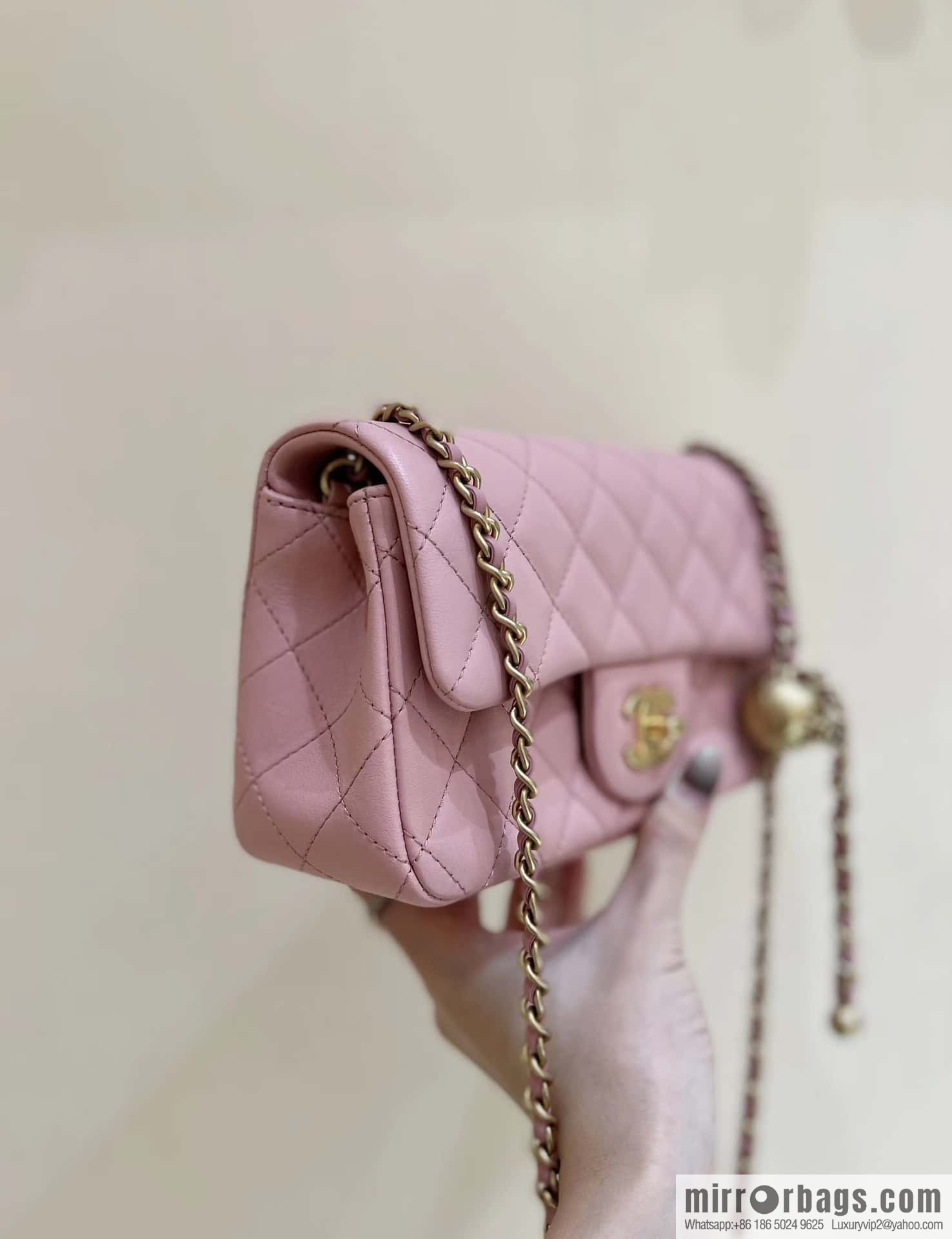 CHANEL 23K new color, pure original small gold ball, large mini20cm AS1787