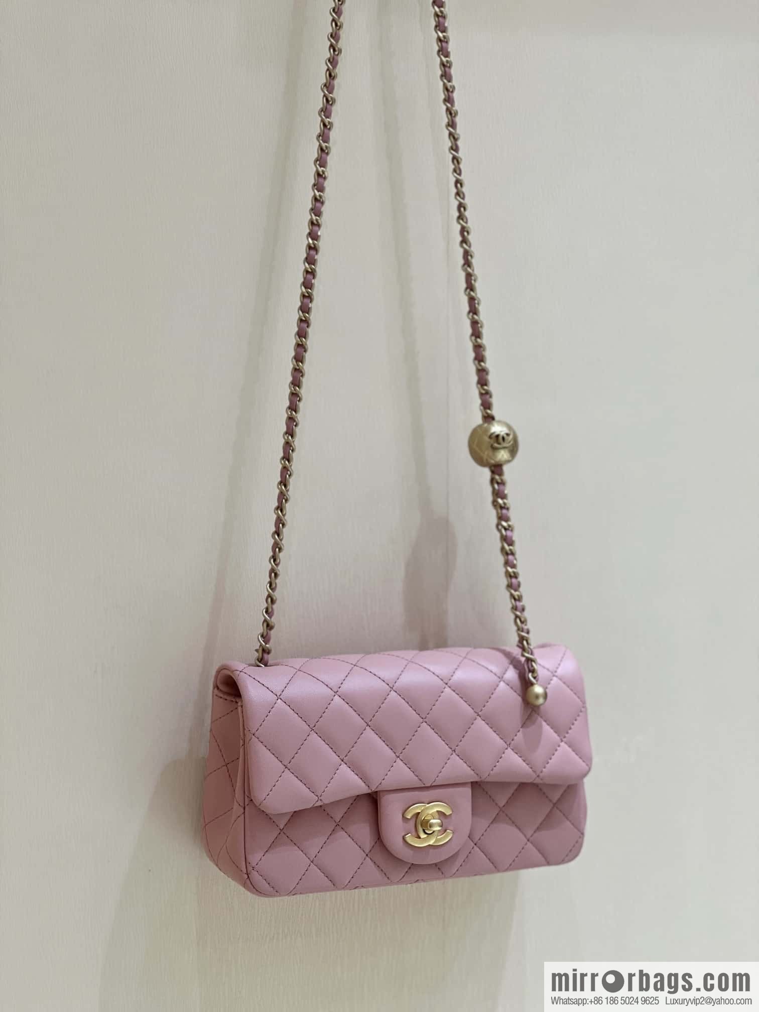 CHANEL 23K new color, pure original small gold ball, large mini20cm AS1787