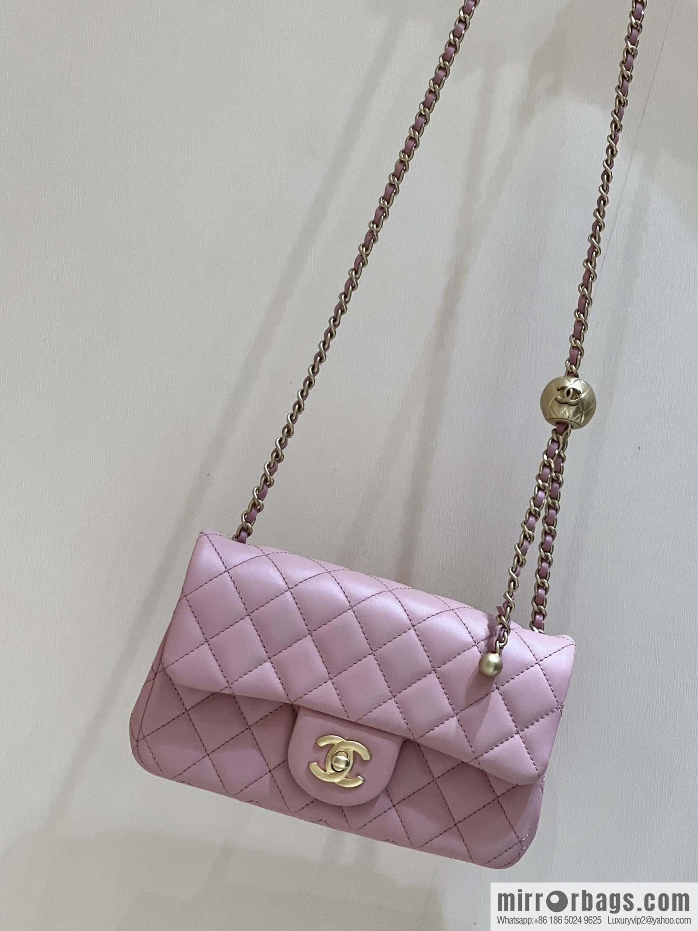 CHANEL 23K new color, pure original small gold ball, large mini20cm AS1787