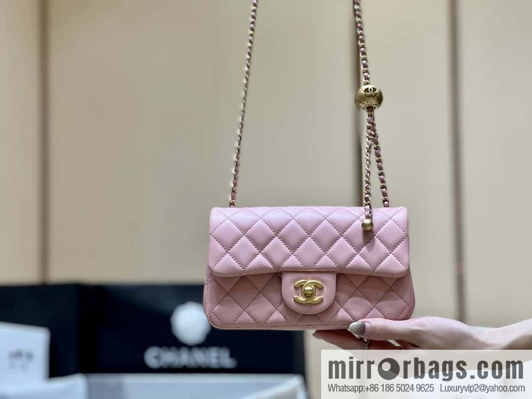 CHANEL 23K new color, pure original small gold ball, large mini20cm AS1787