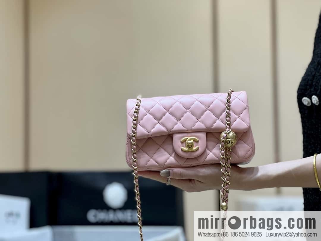 CHANEL 23K new color, pure original small gold ball, large mini20cm AS1787