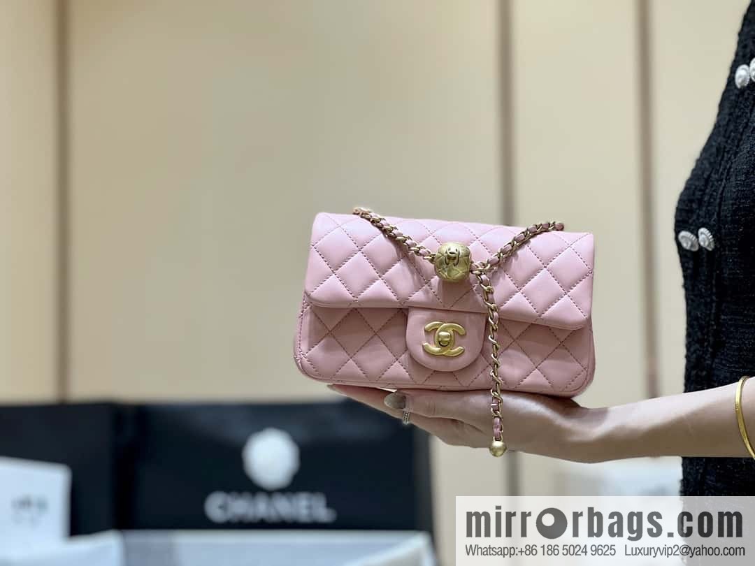 CHANEL 23K new color, pure original small gold ball, large mini20cm AS1787
