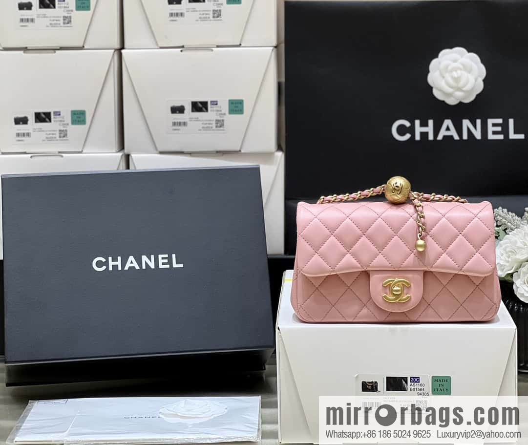 CHANEL 23K new color, pure original small gold ball, large mini20cm AS1787