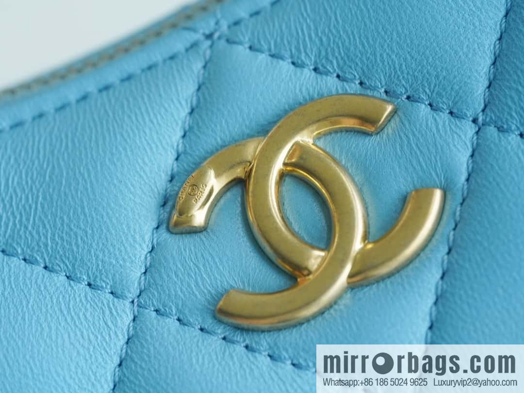 CHANEL 23A Handicraft Workshop HOBO Underarm Bag AS4220 Light Blue