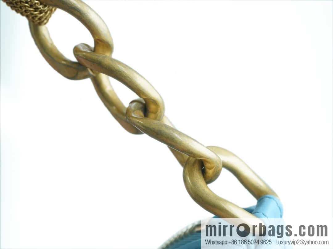 CHANEL 23A Handicraft Workshop HOBO Underarm Bag AS4220 Light Blue