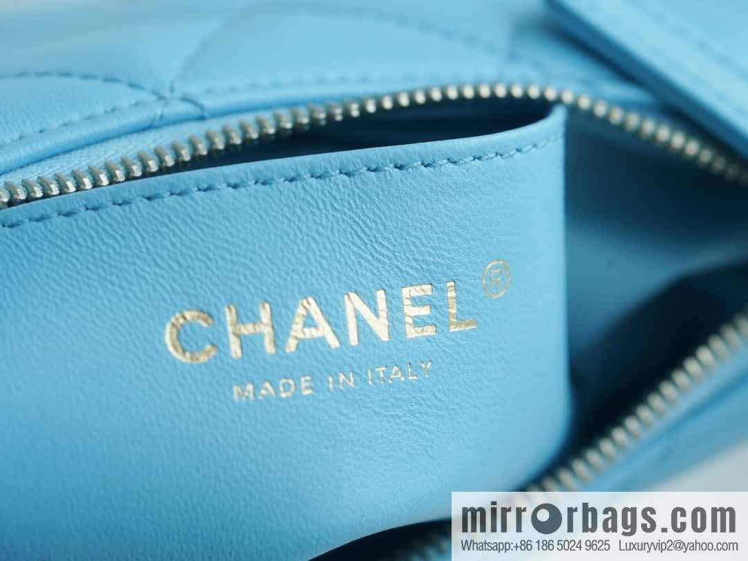 CHANEL 23A Handicraft Workshop HOBO Underarm Bag AS4220 Light Blue