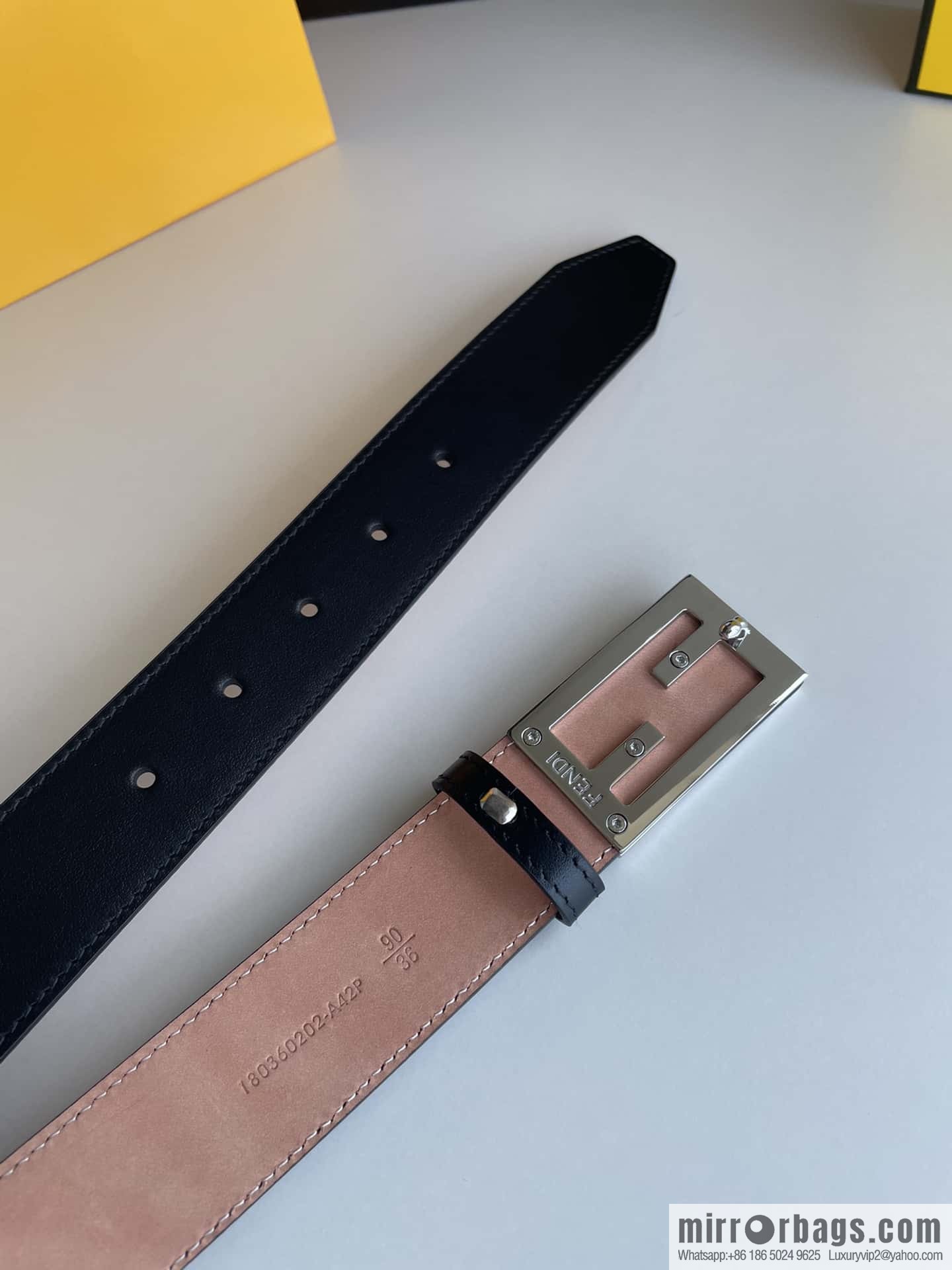 Fendi, Italian craft 3.5cmFF belt