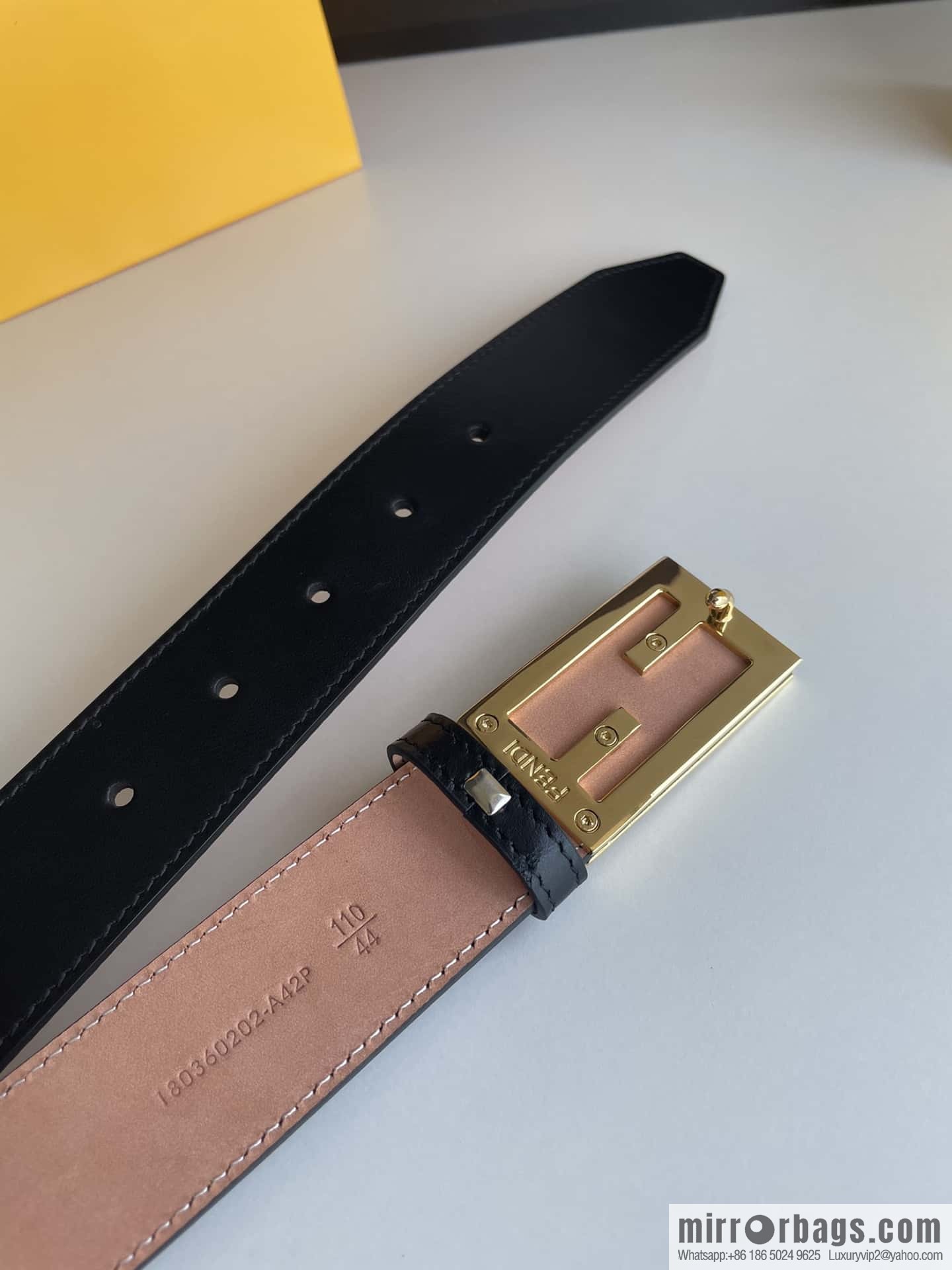 Fendi, Italian craft 3.5cmFF belt