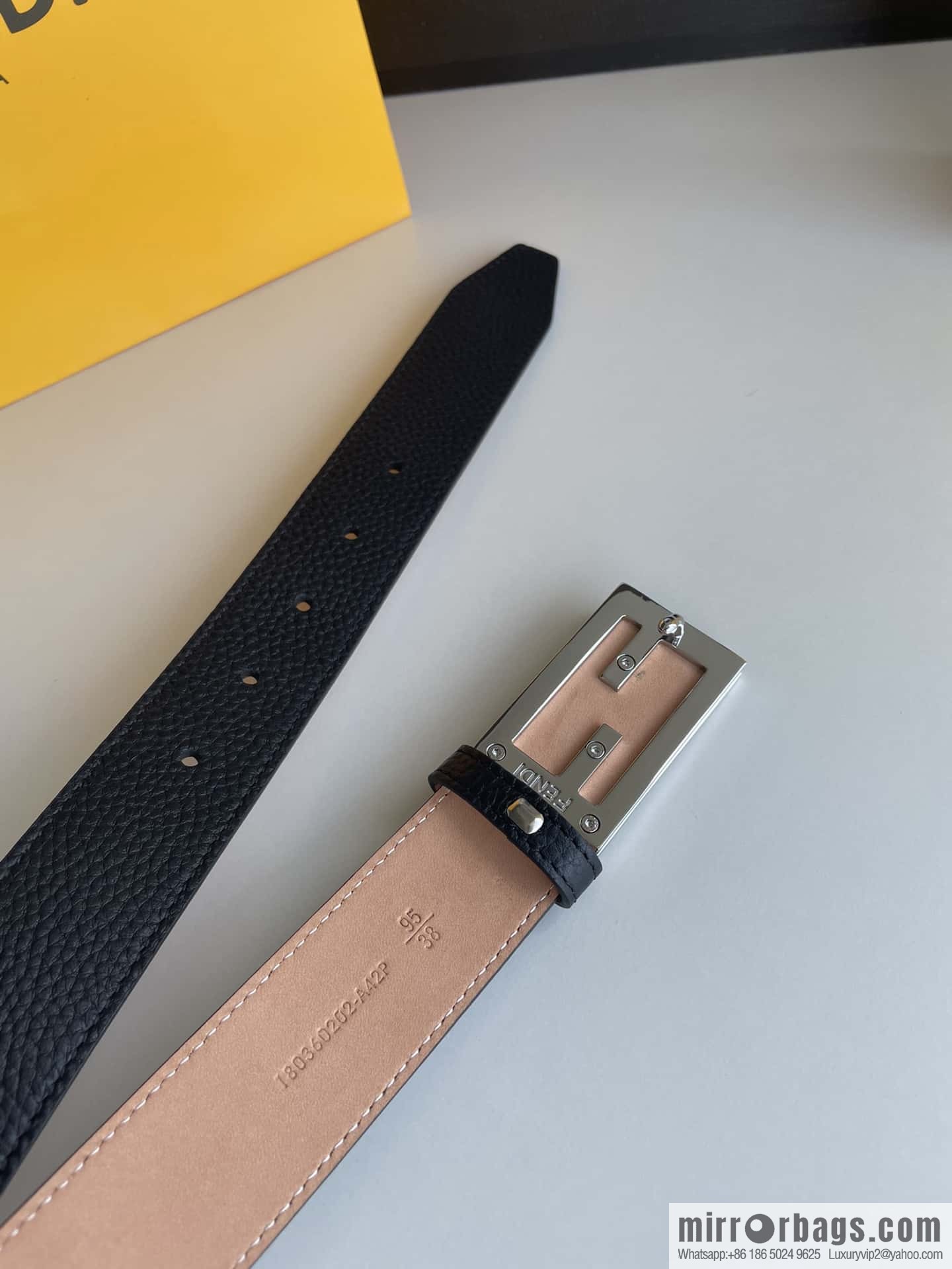 Fendi, Italian craft 3.5cmFF belt