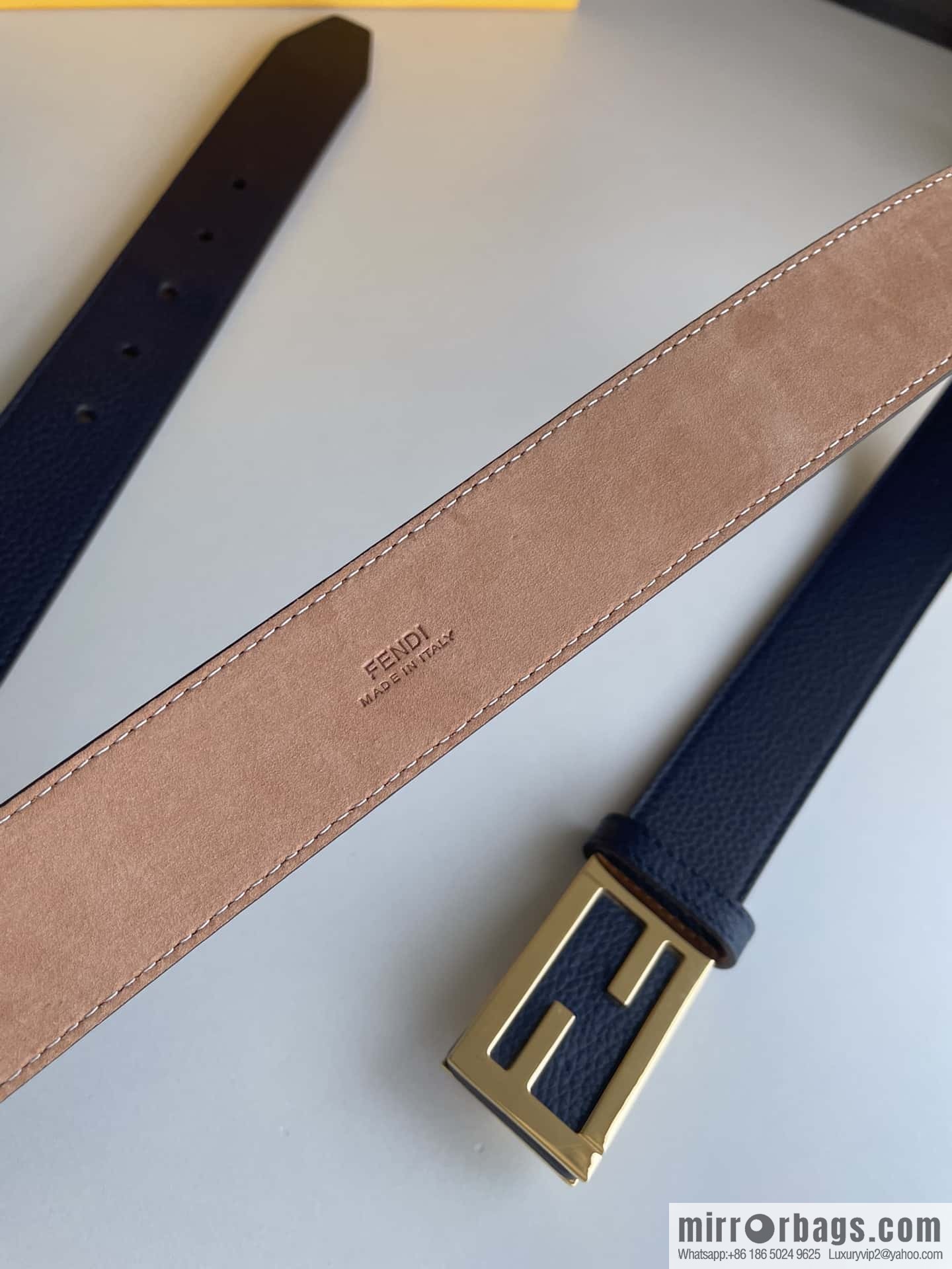 Fendi, Italian craft 3.5cmFF belt