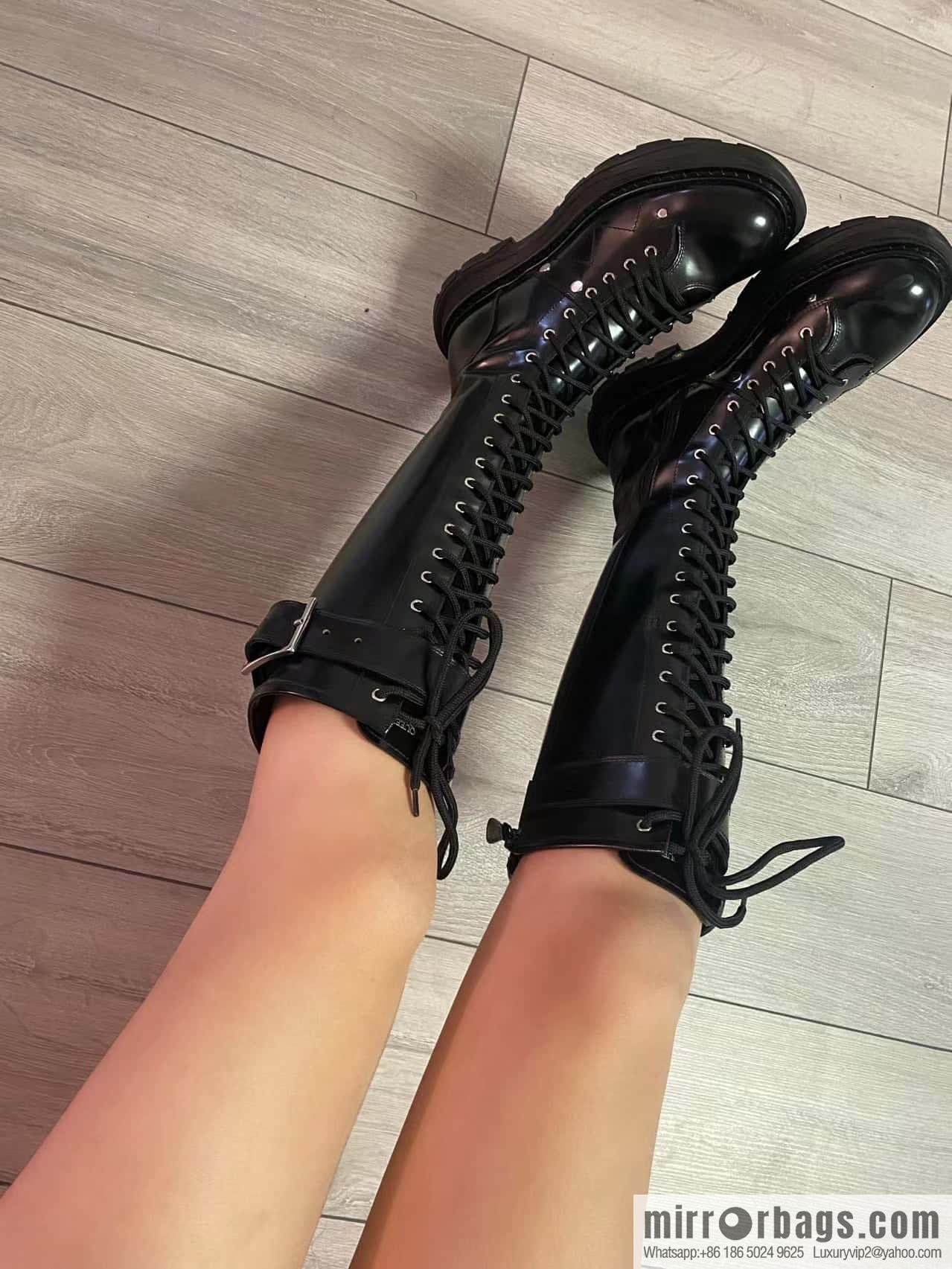 Alexander McQueen Alexander McQueen, platform strap-on knight boots