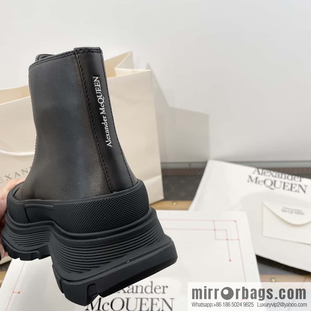 Alexander McQueen Front Zipper Platform Martin Boots