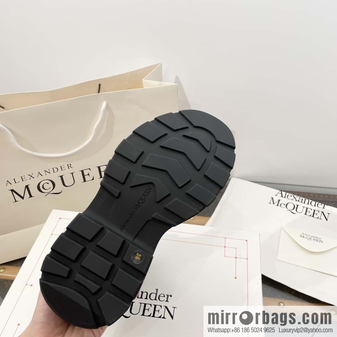 Alexander McQueen Front Zipper Platform Martin Boots