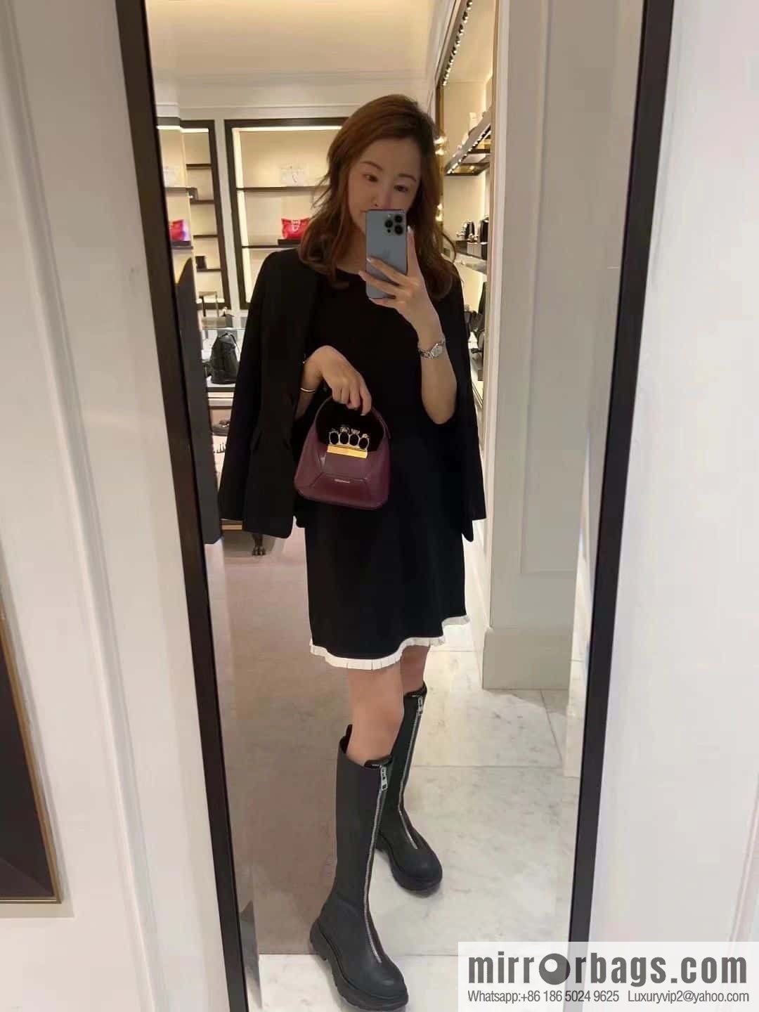 Alexander McQueen Front Zip Platform Knight Boots