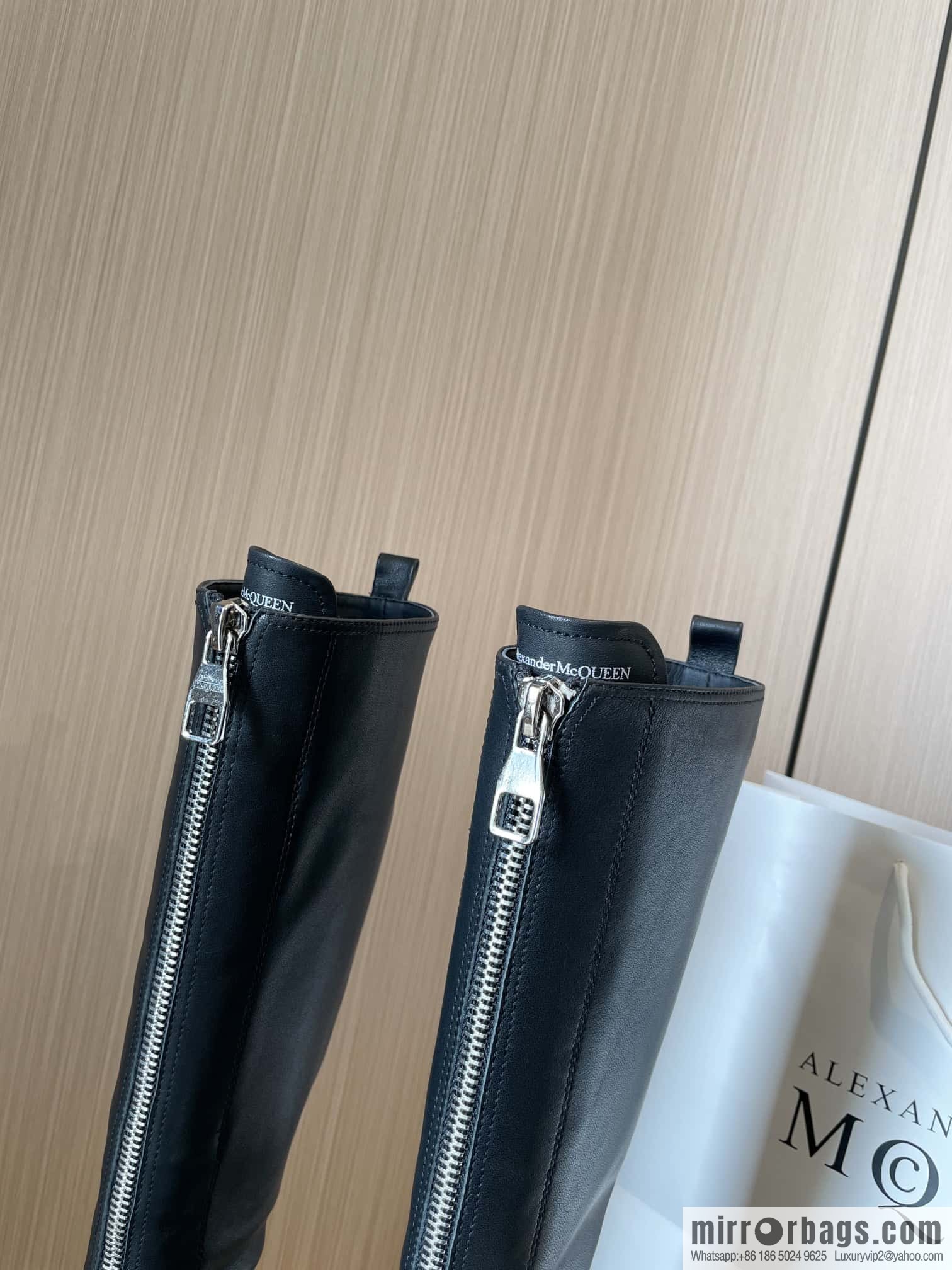 Alexander McQueen Front Zip Platform Knight Boots