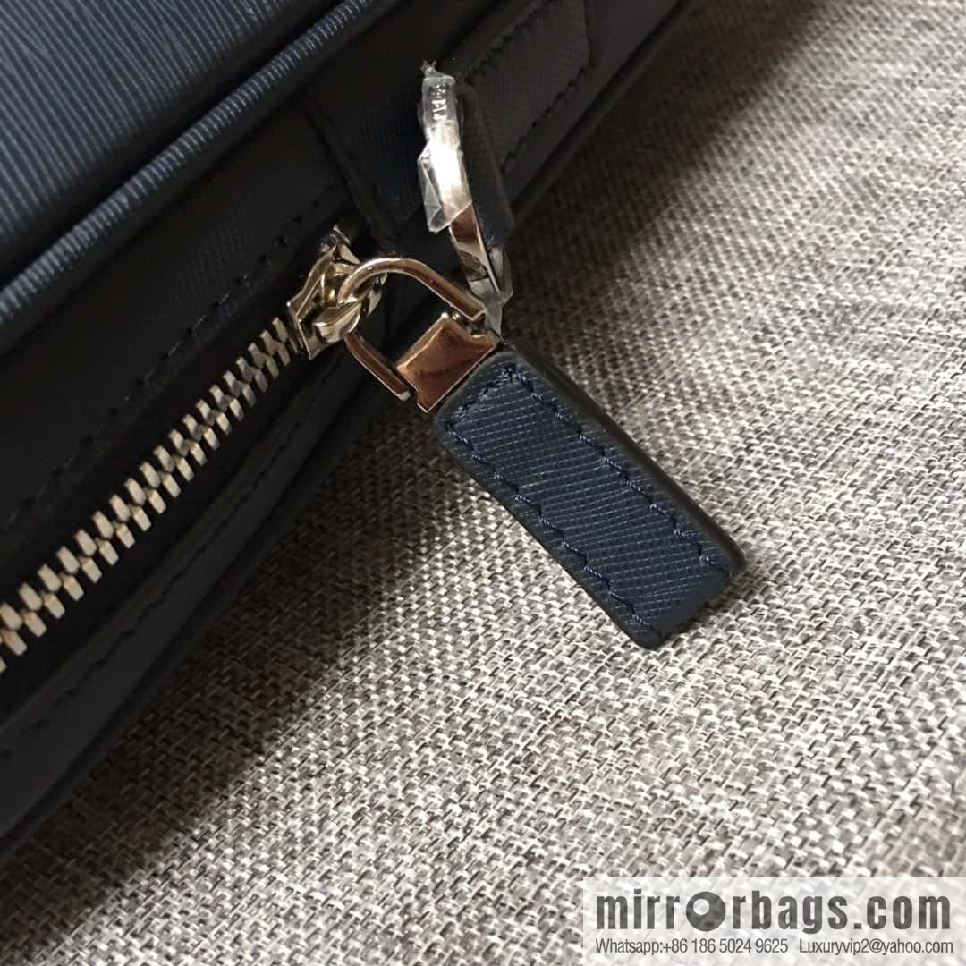 PRADA slim briefcase 0368 dark blue